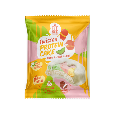Печенье FitKit TWISTED Protein Cake 70 г манго-персик-киви