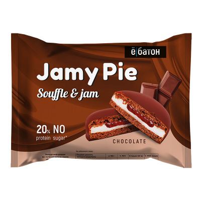 ё|Батон Печенье Jamy pie 9*60 г - маршмелоу-шоколадный крем