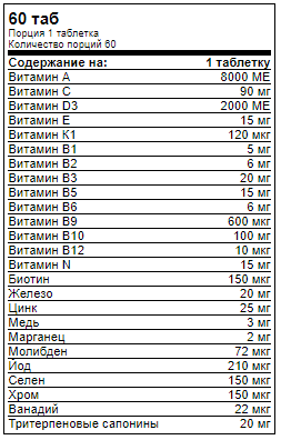 купить витаминно-минеральный комплекс red star labs gent’s 60 таблеток