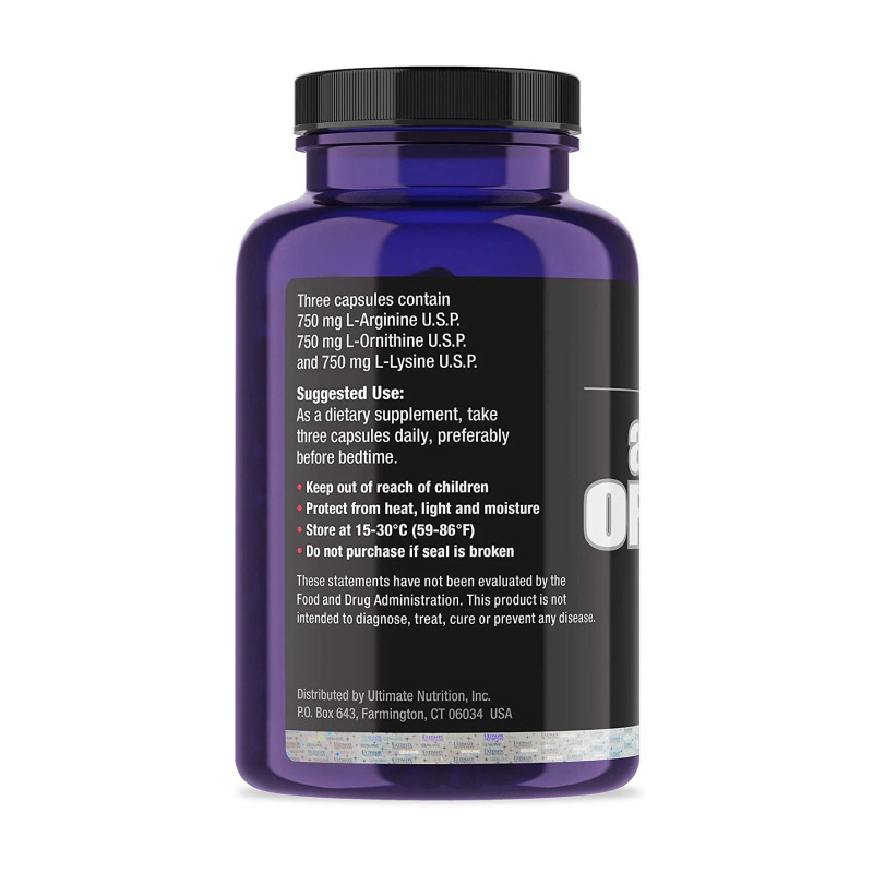 купить аминокислоты arginine/ornithine/lysine ultimate nutrition 100 капсул