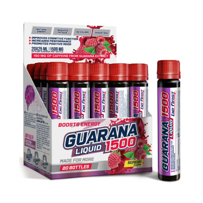 Энергетик Be First Guarana Liquid 1500 mg 25 мл 20 ампул малина