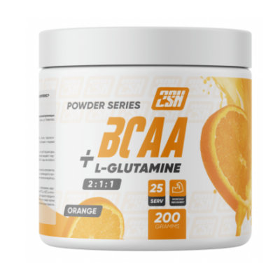 Аминокислоты 2SN BCAA + L-glutamine 200 г апельсин Аминокислоты 2SN BCAA + L-glutamine 200 г апельсин