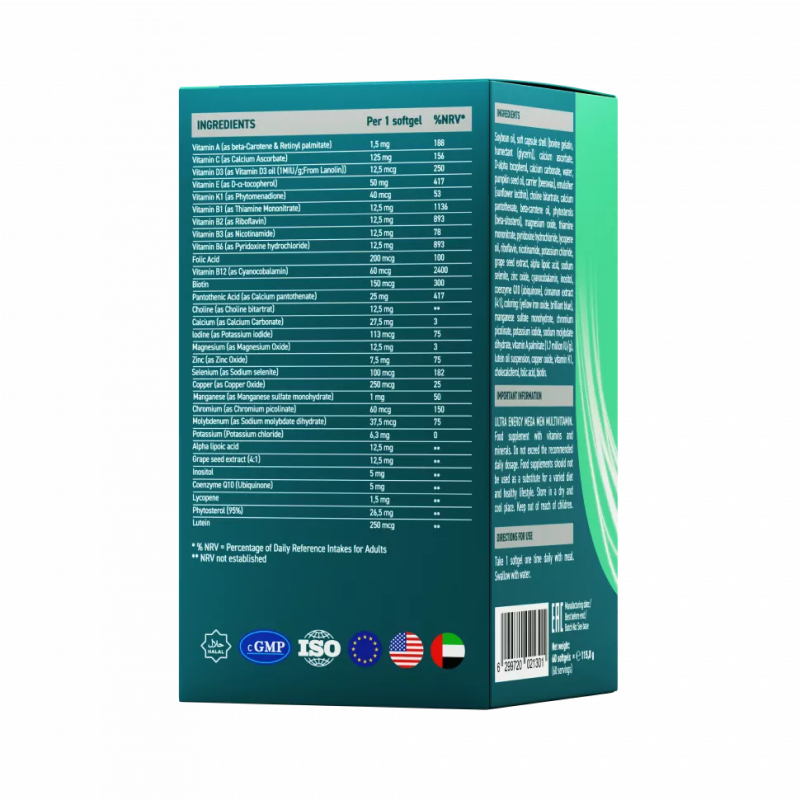 купить витаминно-минеральный комплекс uesupps mega men multivitamin 60 мягких капсул