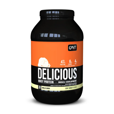 Протеин QNT Delicious Whey Protein 908 г, вкус: ваниль