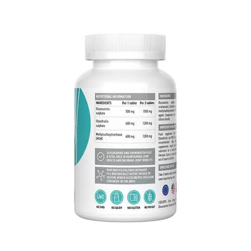 Комплекс для связок и суставов Ultrasupps Glucosamine & Chondroitin & MSM 90 таблеток купить комплекс для связок и суставов ultrasupps glucosamine & chondroitin & msm 90 таблеток