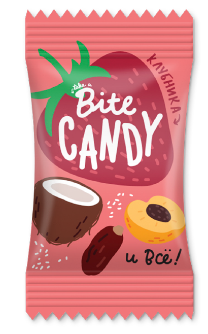купить батончики bite candy фруктово-ягодные blue box