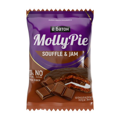 Печенье ё|Батон Molly Pie Souffle and Jam 50 г -шоколадный крем