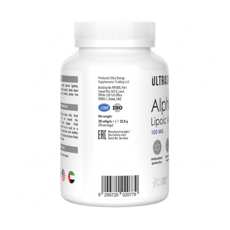 Alpha Lipoic Acid Ultrasupps 30 мягких капс купить alpha lipoic acid ultrasupps 30 мягких капс