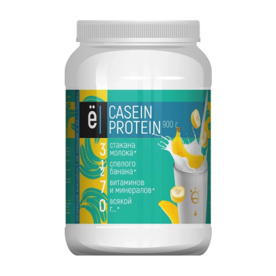 Казеин Ё|Батон Casein Protein 900 г - банан