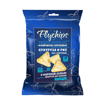 Флайчипсы зерновые Flychips 40 г, вкус: кукурузно-рисовые с солью Флайчипсы зерновые Flychips 40 г, вкус: кукурузно-рисовые с солью