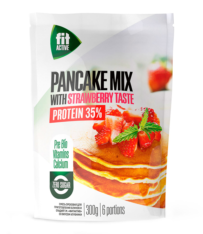 купить смесь для блинов и оладий fitactive protein pancake mix 35%, 300 г