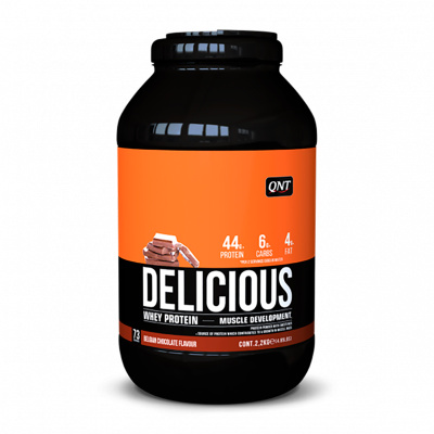 Протеин QNT Delicious Whey Protein 2200 г, вкус: бельгийский шоколад