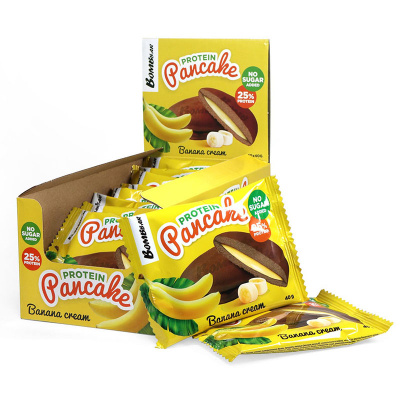 Печенье Bombbar Pancake Protein 40 г х 10 штук, вкус: банановый крем