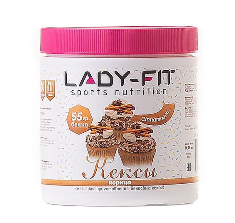 купить кексы lady-fit (смесь для приготовления) 250 г