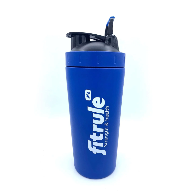 Шейкер Fit Rule Aluminum Shaker с прозрачной вставкой 700 мл синий Шейкер Fit Rule Aluminum Shaker с прозрачной вставкой 700 мл синий