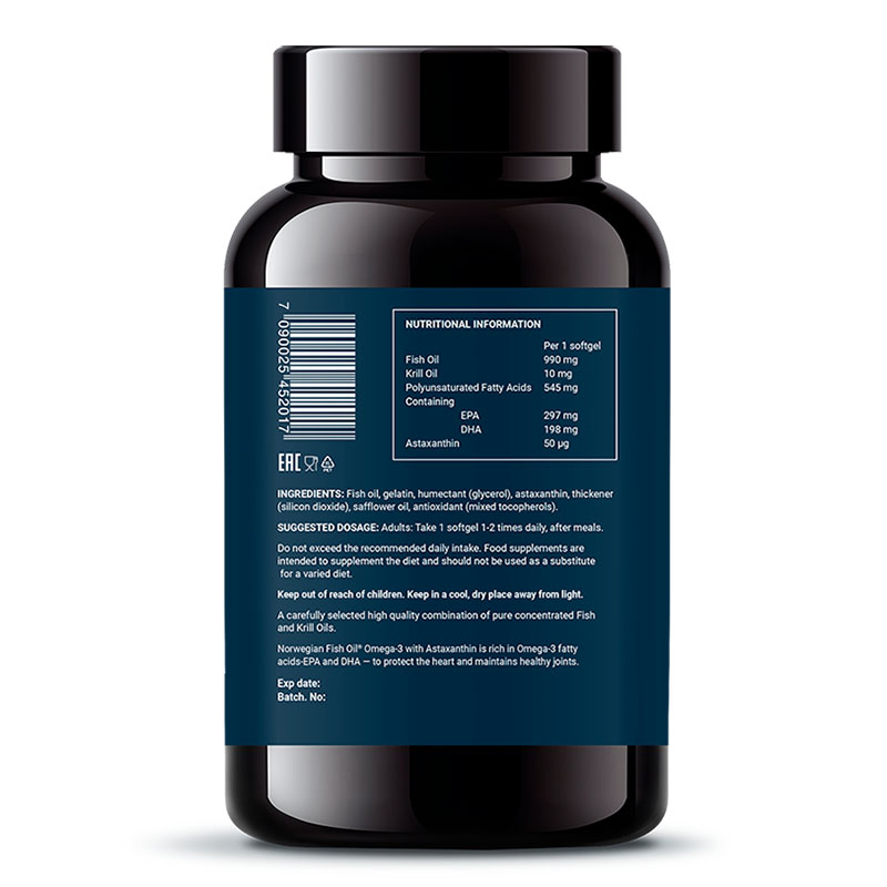 Омега-3 Масло криля NORWEGIAN Fish Oil Krill Oil Astaxanthin 60 капсул купить омега-3 масло криля norwegian fish oil krill oil astaxanthin 60 капсул