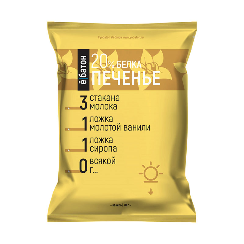 купить протеиновое печенье ё|батон в шоколадной глазури 40 г 12 шт