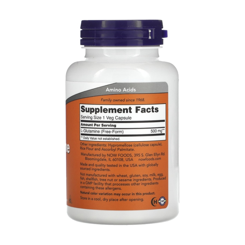 Аминокислота NOW L-Glutamine 500 мг 120 Вег.капс купить аминокислота now l-glutamine 500 мг 120 вег.капс