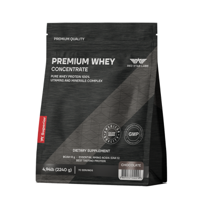 Протеин Red Star Labs Premium Whey Concentrate 2240 г, вкус: шоколад