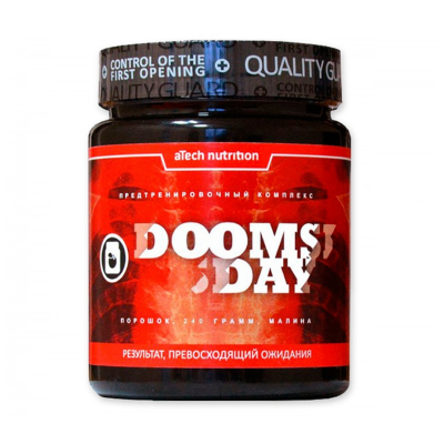 Предтренировочный комплекс DOOMSDAY aTech Nutrition 240 г малина Предтренировочный комплекс DOOMSDAY aTech Nutrition 240 г малина