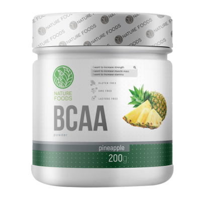 Аминокислоты Nature Foods BCAA 200 г - ананас Аминокислоты Nature Foods BCAA 200 г - ананас