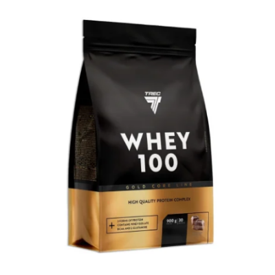 Протеин Trec Nutrition Whey 100 (gold core line) 900 г шоколад-кокос