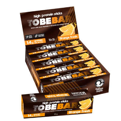 Протеиновые батончики Иван-Поле TOBEBAR high protein sticks 10 штук х 50 грамм, вкус: апельсин Протеиновые батончики Иван-Поле TOBEBAR high protein sticks 10 штук х 50 грамм, вкус: апельсин