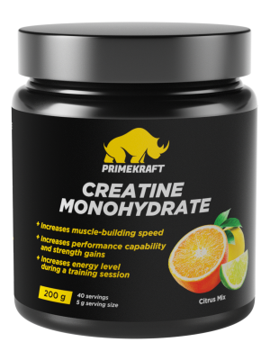 Креатин Prime-Kraft Creatine Monohydrate 100% 200 г цитрус
