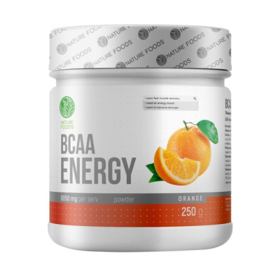 Аминокислоты Nature Foods BCAA Energy 250 г - апельсин Аминокислоты Nature Foods BCAA Energy 250 г - апельсин