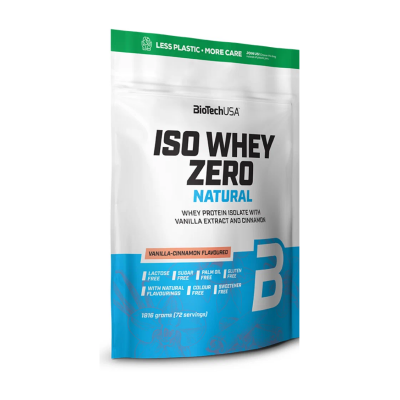 Изолят протеин BioTech Iso Whey Zero Natural lactose free 1816 г булочка с корицей и ванилью