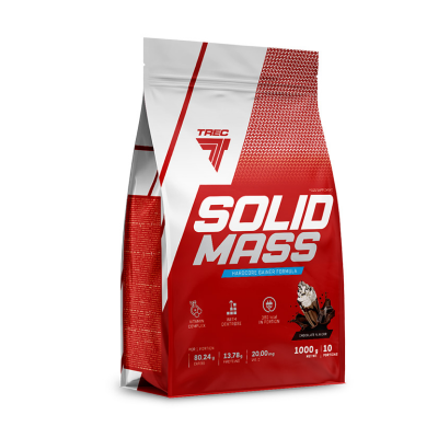 Гейнер Trec Nutrition Solid Mass 1000 г, вкус: шоколад