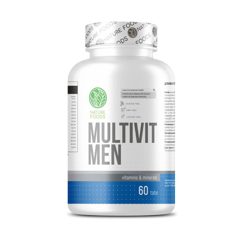 купить витаминно-минеральный комплекс nature foods multi men 60 таблеток