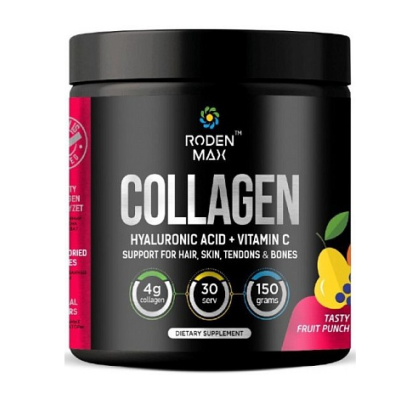 Коллаген Roden Max Collagen Hyaluronic Acid + Vitamin C 150 г фруктовый микс Коллаген Roden Max Collagen Hyaluronic Acid + Vitamin C 150 г фруктовый микс