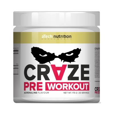 Предтренировочный комплекс aTech Nutrition Pre Workout CRAZE 175 г адреналин