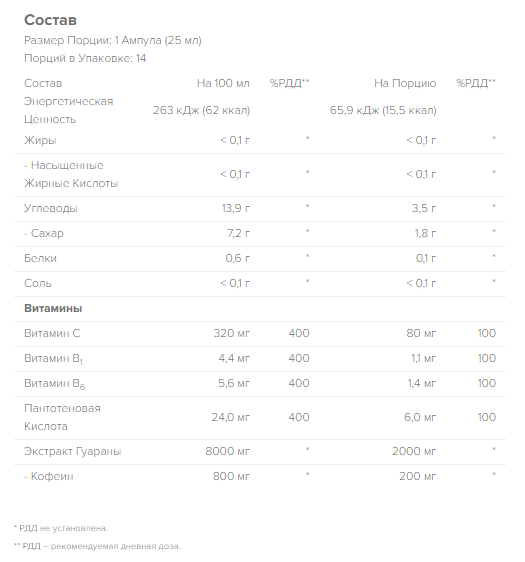 купить гуарана maxler guarana 2000 25 мл 14 шт