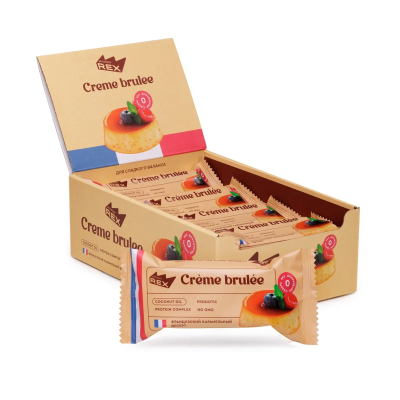 Пирожное протеиновое ProteinRex 8 шт 40 г - крем-брюле