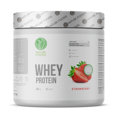 Протеин Nature Foods Whey Protein 450 г клубника