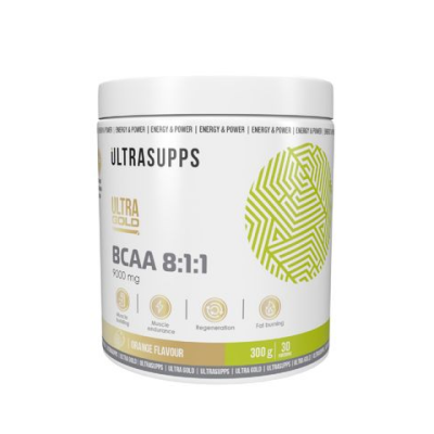 Аминокислота Ultrasupps Ultra Gold BCAA 8:1:1 300 г апельсин Аминокислота Ultrasupps Ultra Gold BCAA 8:1:1 300 г апельсин