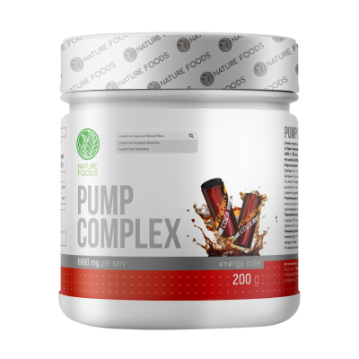 Предтренировочный комплекс Nature Foods Pump Complex 200 г кола Предтренировочный комплекс Nature Foods Pump Complex 200 г кола
