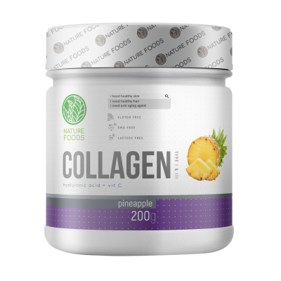 Коллаген Nature Foods Collagen + Hyaluronic acid + Vit C 200 г - ананас Коллаген Nature Foods Collagen + Hyaluronic acid + Vit C 200 г - ананас