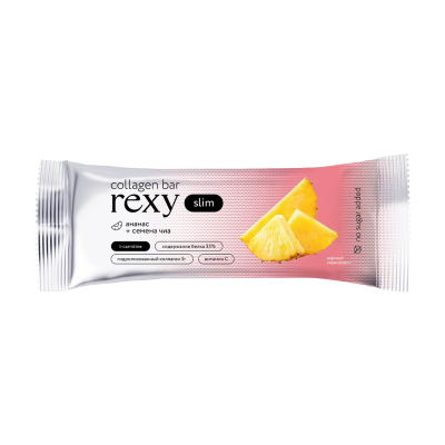 Протеиновые батончики REXY Collagen Bar ProteinRex 33% 1 штук - ананас Протеиновые батончики REXY Collagen Bar ProteinRex 33% 1 штук - ананас