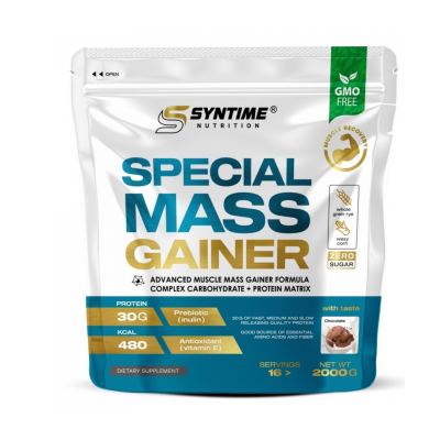 Гейнер Syntime Nutrition Special Mass Gainer 2000 г (пакет) - шоколад