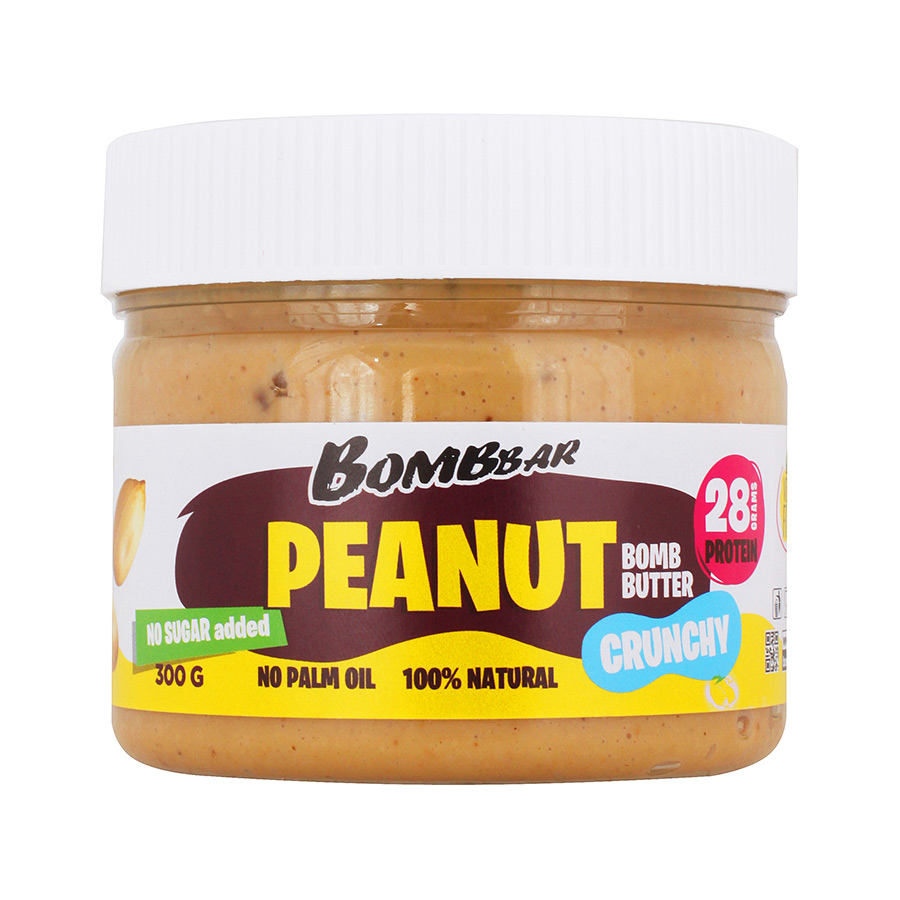 купить арахисовая паста bombbar peanut bombbutter, 300 г