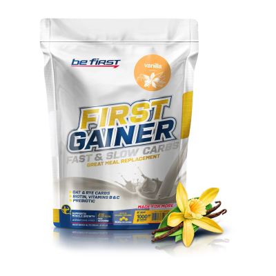 Гейнер Be First First Gainer Fast and Slow Carbs 1000 г - ваниль