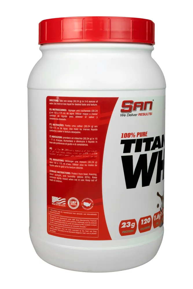 купить протеин san 100% pure titanium whey 908 г