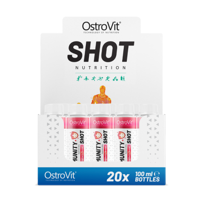 Витаминно-минеральный комплекс Ostrovit Immunity Shot 100 мл 20 шт малина