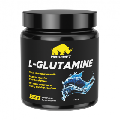 Аминокислота Prime-Kraft L-Glutamine 200 г - без вкуса Аминокислота Prime-Kraft L-Glutamine 200 г - без вкуса