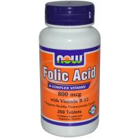 Витамин B12 NOW Folic Acid 800 мкг 250 таб
