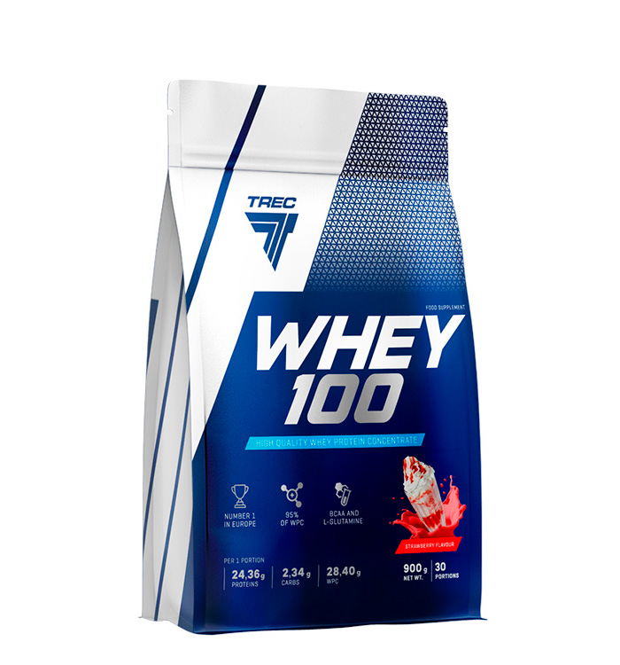 Whey 100 900 г - клубника
