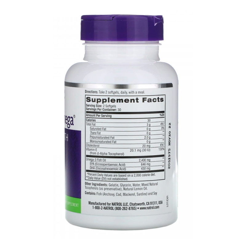 Омега-жиры Natrol Omega Extreme 2400 мг 60 капсул купить омега-жиры natrol omega extreme 2400 мг 60 капсул